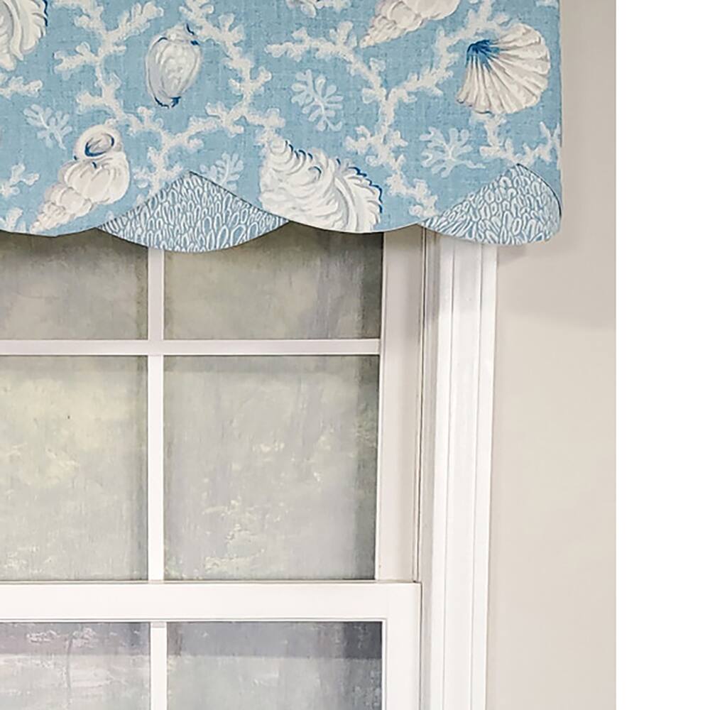 Left. RLF Home - RLF Home Luxurious Modern Design Classic Windamar Petticoat Style Window Valance 50" x 15" Mediterranean - Mediterranean.