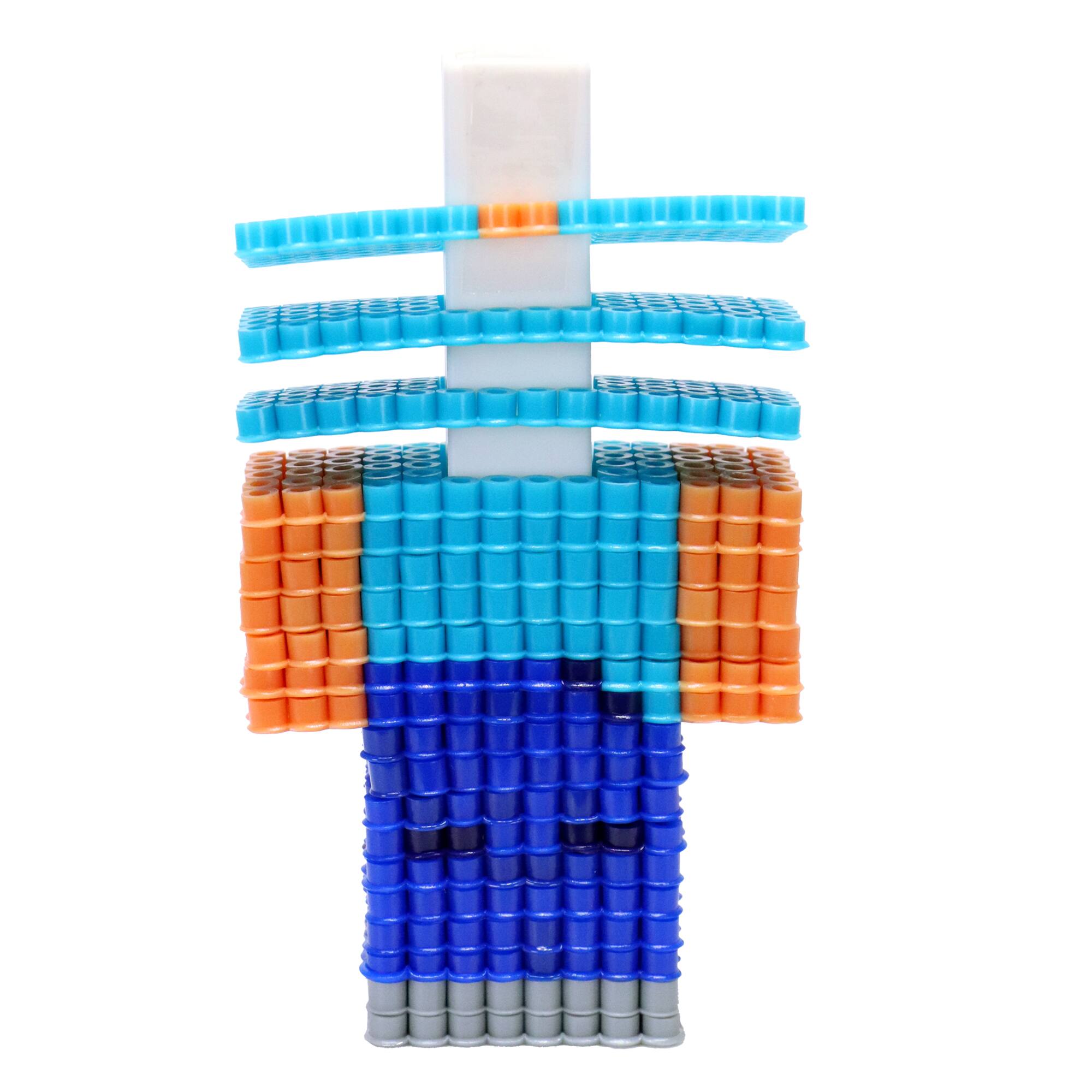 Alt View 1. Tara Toys - Tara Toys - 3D Pixel Creations Minecraft - 2500 Beads Kit, DIY 3D Character Set.