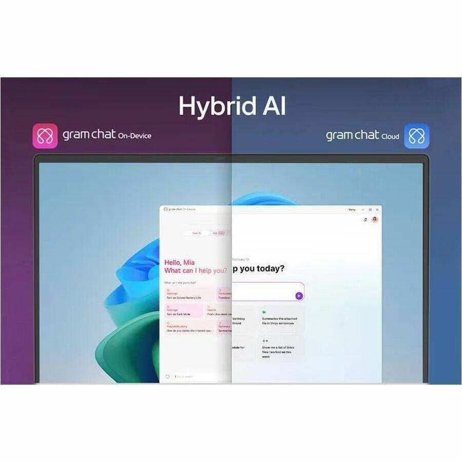 Hybrid AI

gram chat on-Device

gram chat cloud

Hello, Mia  
What can I help you?

p you today?