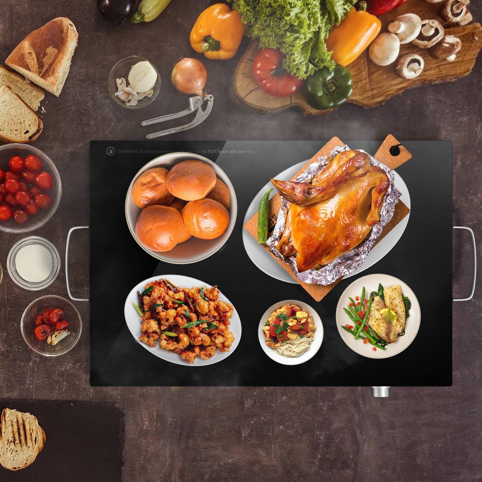 A WARNING: Surface is NOT to be touched with bare hands.