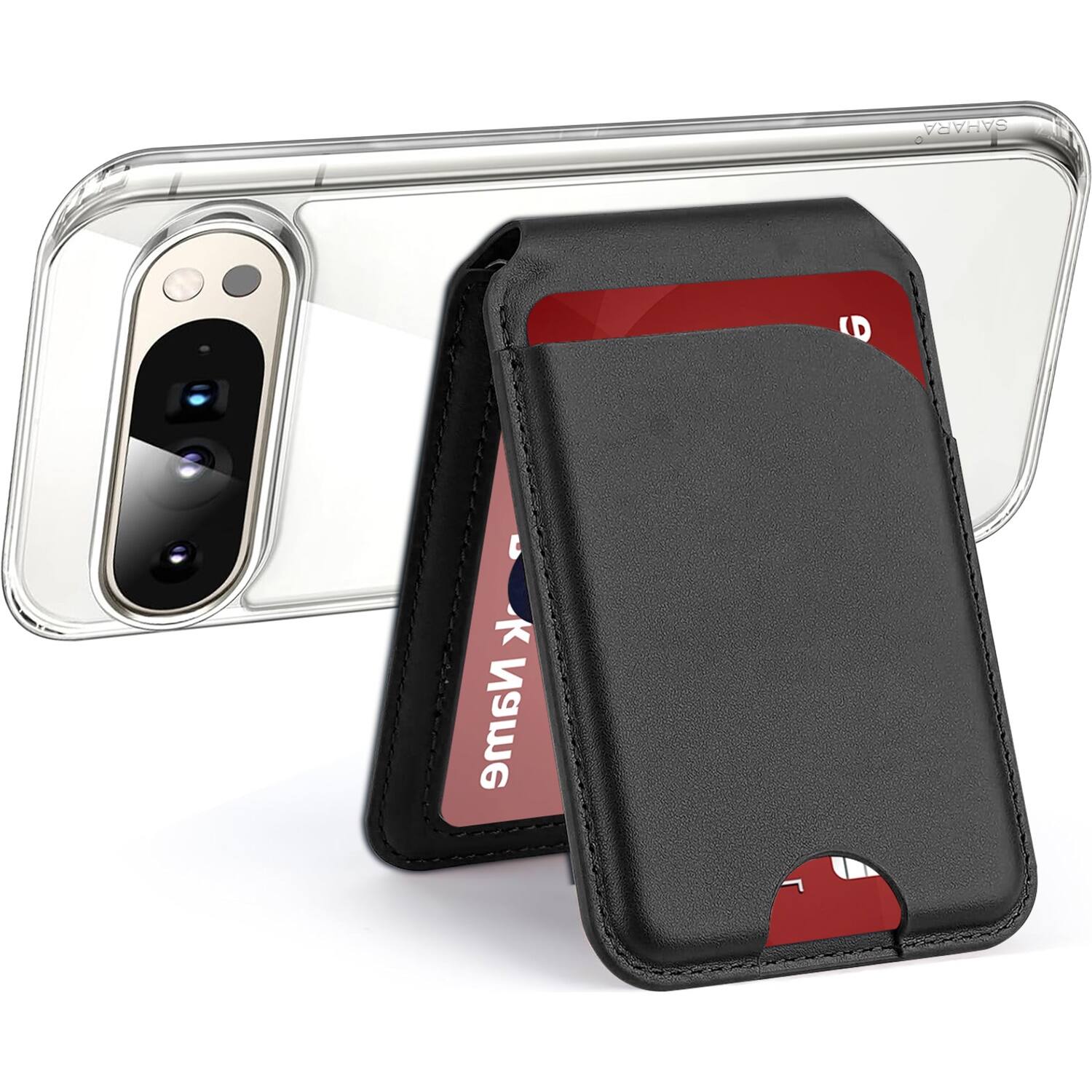 Sahara is the name of the company that manufactures the wallet case for the cell phone.