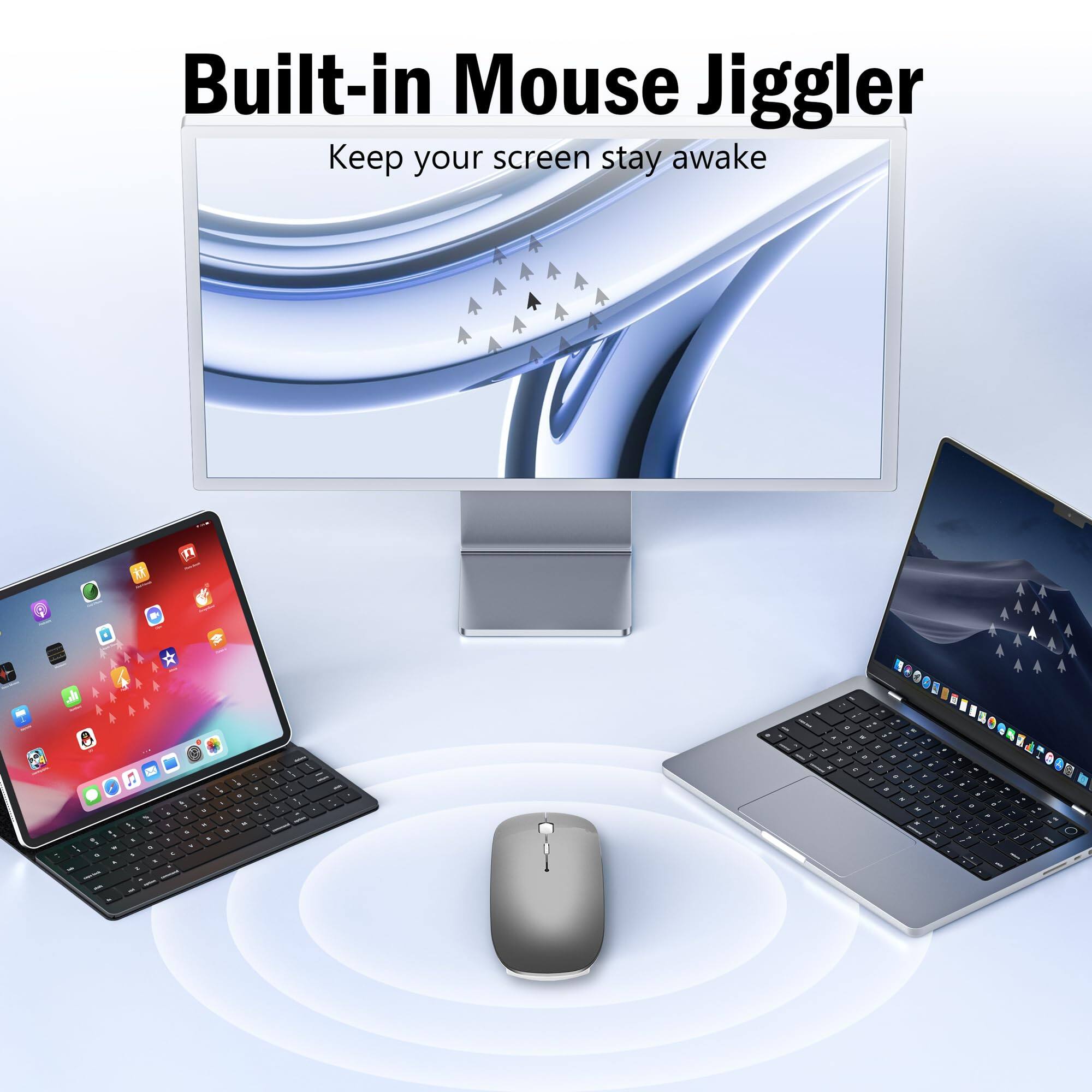 PO3TICJUNKI3 Mouse For Macbook Air Pro Ipad Laptop Pc Rechargeable Slim ...