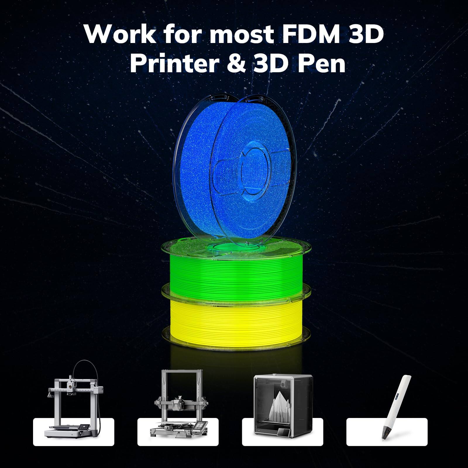 Work for most FDM 3D Printer & 3D Pen