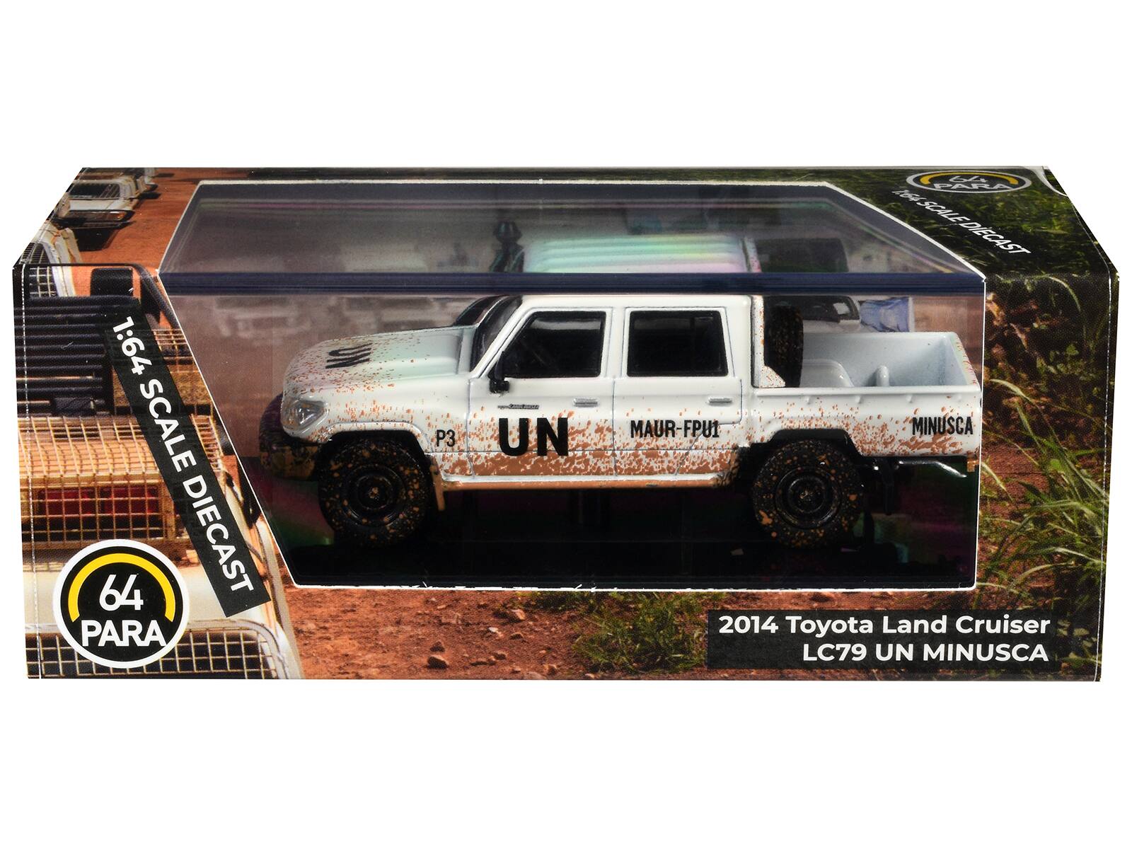 1:64 SCALE 64 DIECAST PARA P3 UN ds ARA DESCALE-DIECAST MAUR-FPU1 MINUSCA 2014 Toyota Land Cruiser LC79 UN MINUSCA