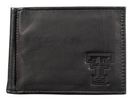 Rico Industries - Texas Tech Red Raiders RFID Blocking Shield Black Leather Moneyclip Wallet - Multi