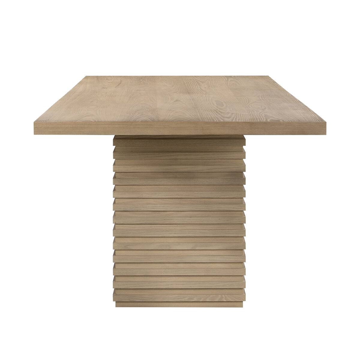 Alt View 3. Loheer - Loheer 95 Inch Dining Table, Light Ash Finish, Solid Wood and MDF, Seats 8 - Natural Ash.