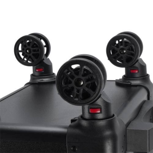 Alt View 5. Winado - 4 in 1 Rolling Makeup Case with 3 Color LED Light Mirror with Key 360° Swivel Wheels for Beauticians Hairstylists Nail - Black.