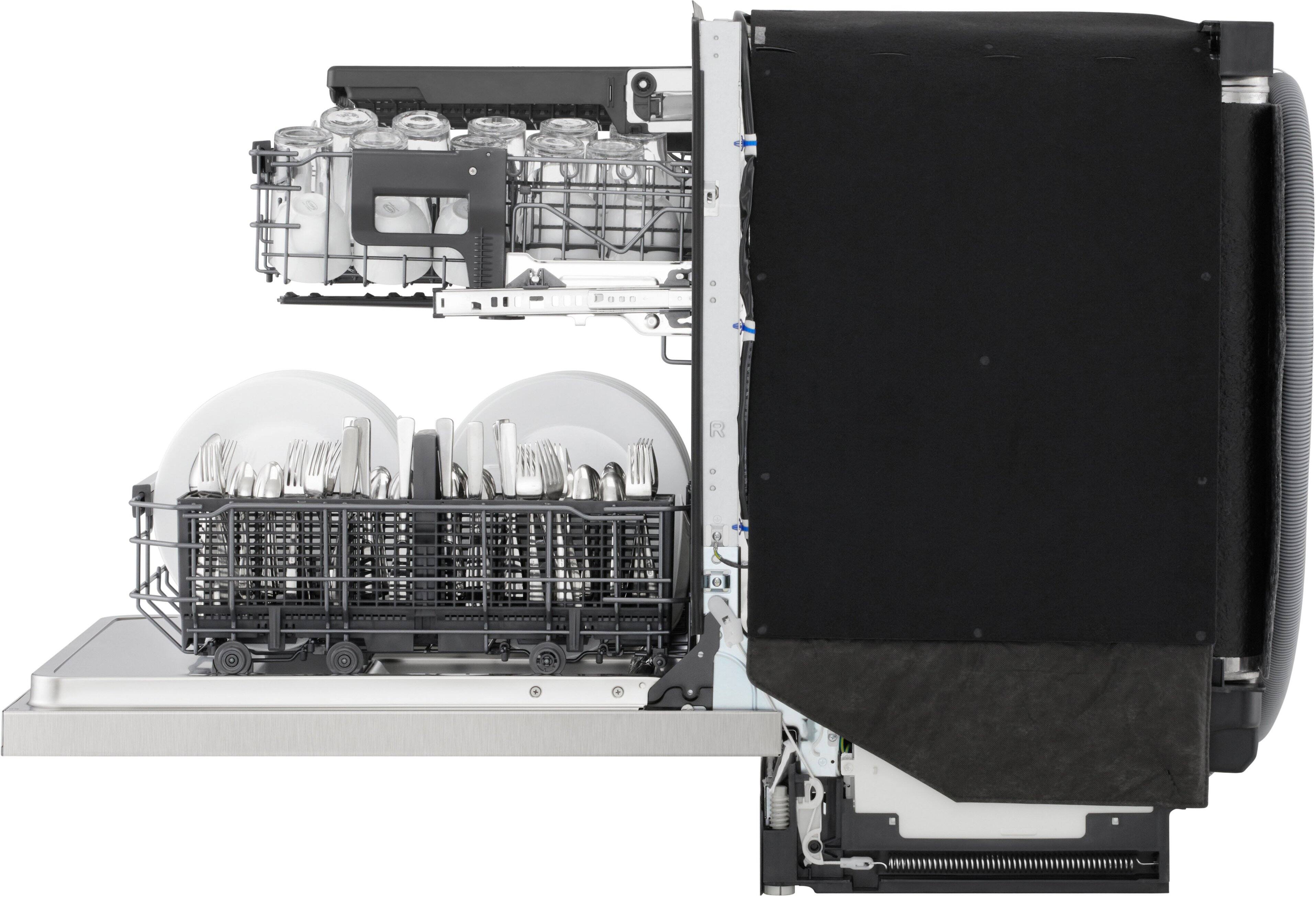 Alt View 22. LG - FlushFit 24" Top Control Smart Built-In Stainless Steel Tub Dishwasher with 3rd Rack, 1 Hour Wash & Dry Cycle and 44dBA - PrintProof Stainless Steel.