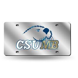 Rico Industries - Cal State Monterey Bay Otters Mirrored Laser Cut License Plate Laser Tag - Multi