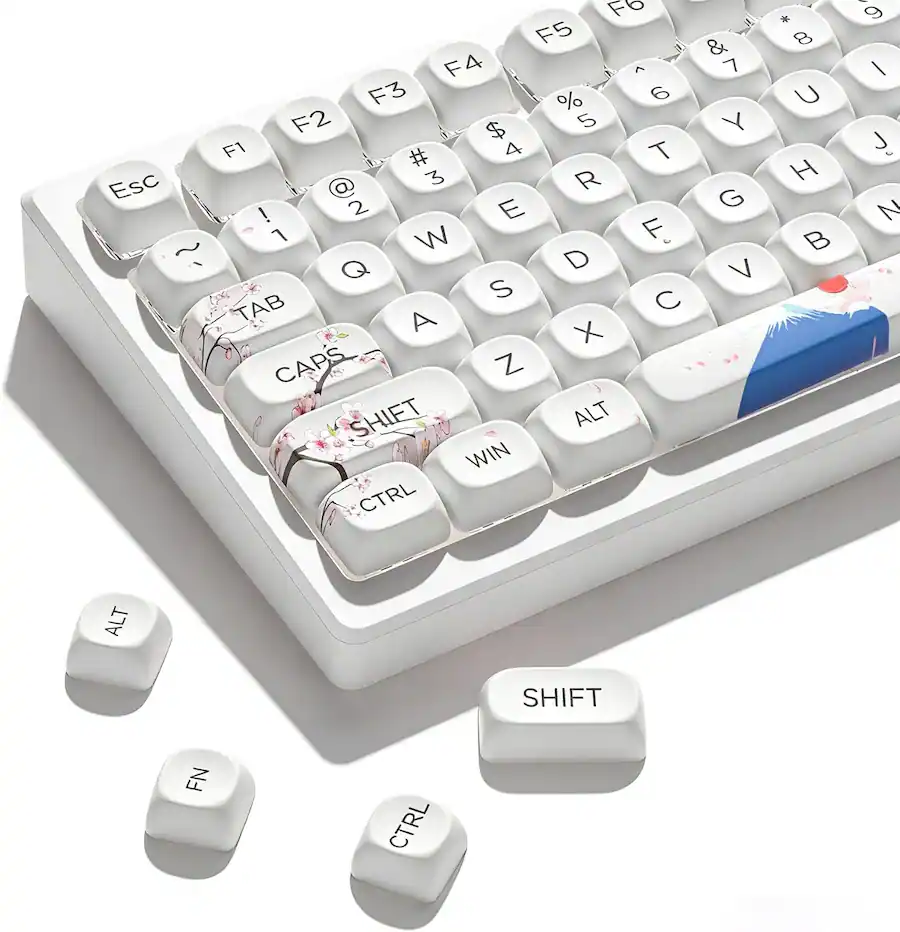 Womier PBT Keycap Set, MOA Profile Dye Sub Custom Keyboard Keycap for ...