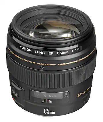 CANON LENS EF 85mm 1:1.8
ULTRASONIC
AF MF
2 5 L 8 22
ft m
85mm