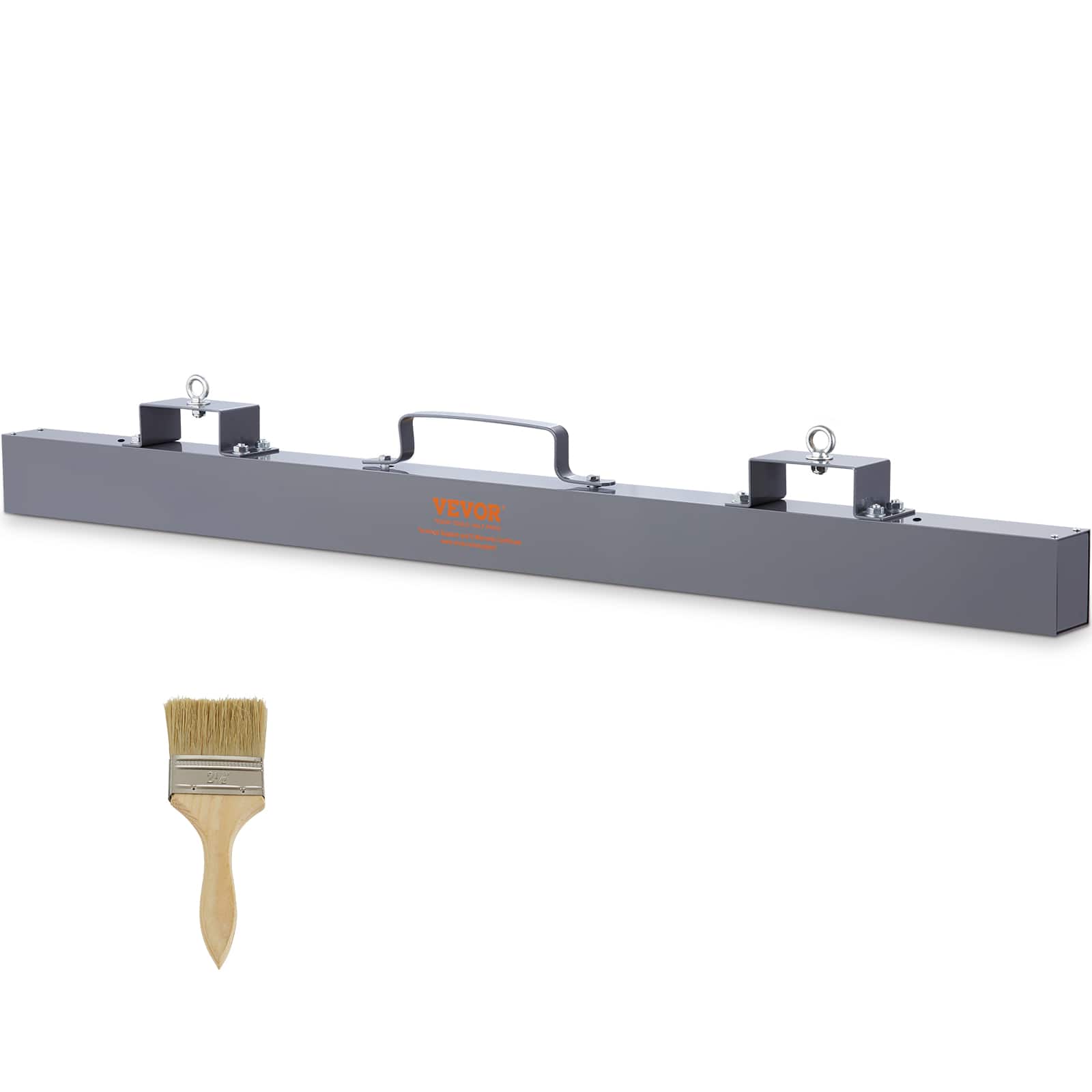 VEVOR - Hanging Magnetic Sweeper, 48 inch Magnet Sweeper, 80 LBS Magnetic Forklift Sweeper Industrial Magnets Steel Material - Gray