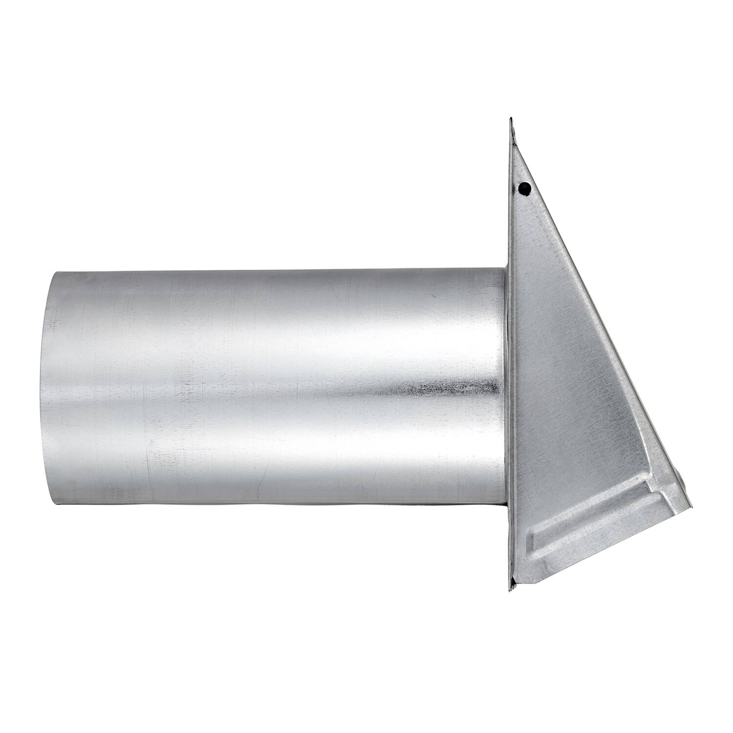 Alt View 1. Lambro - 6" 26-Gauge Galvanized Steel Wall Exhaust Hood, Damper, Wire Mesh Screen, 11" Pipe, 3460GMS-11.
