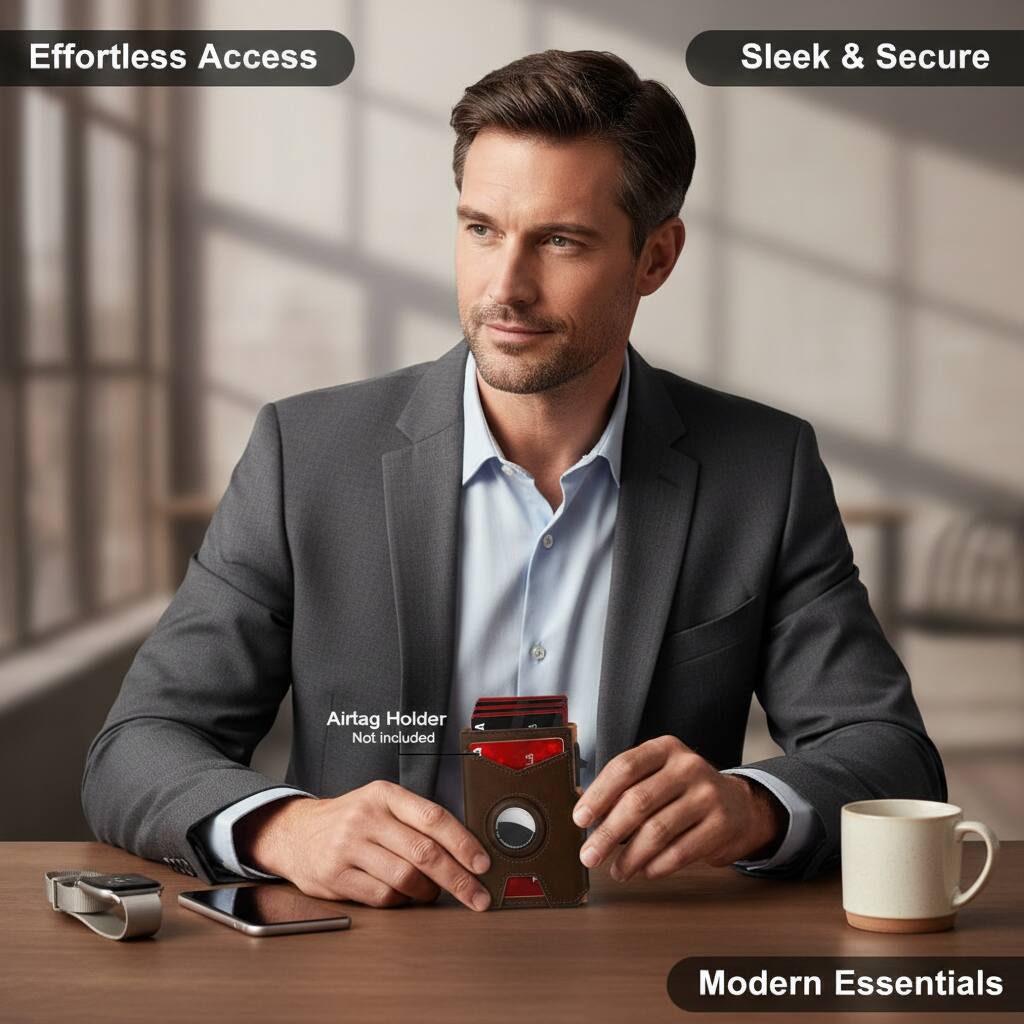 Effortless Access  
Sleek & Secure  
Airtag Holder  
Not included  
Modern Essentials