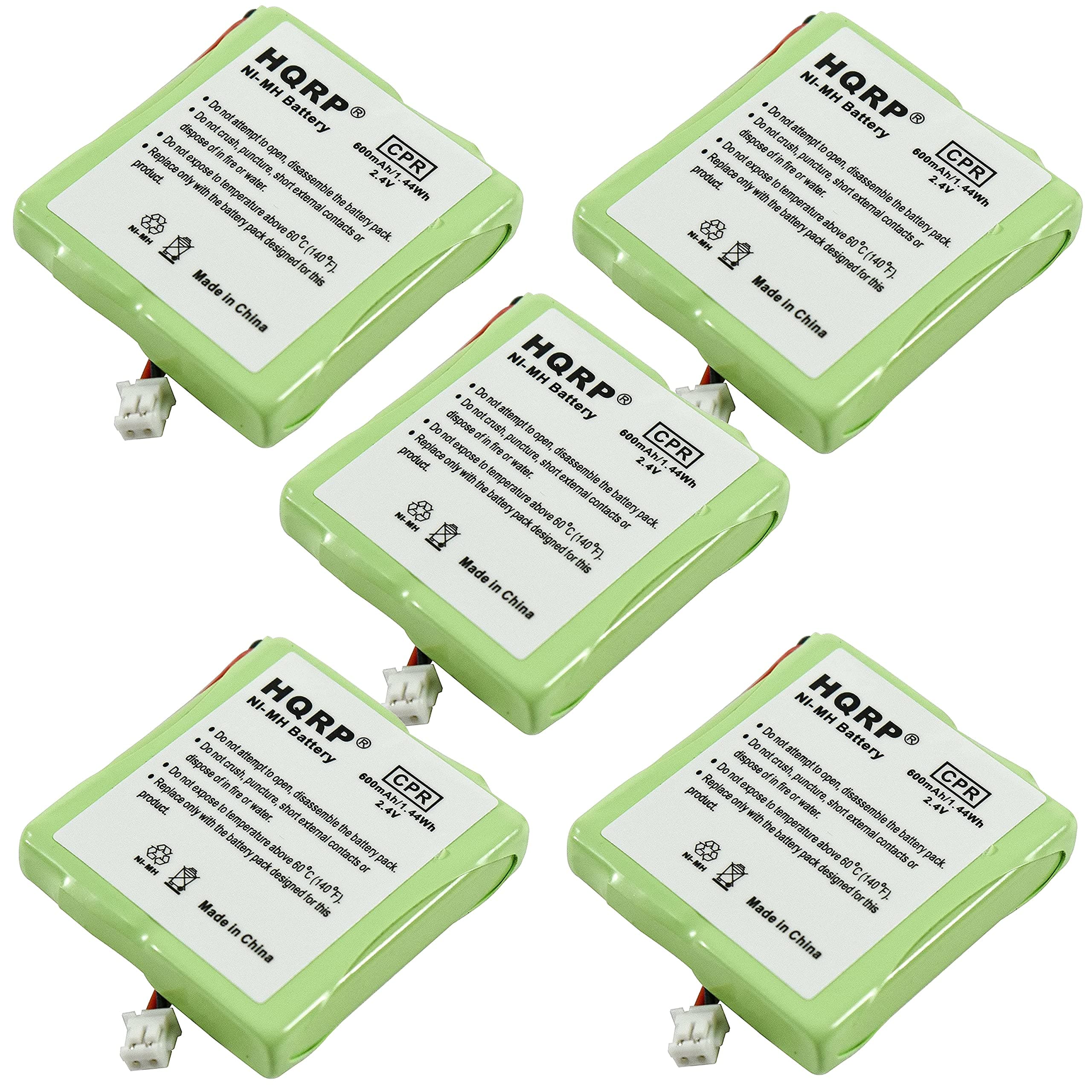 HQRP - 5-Pack 2.4 V 600 mAh NiMH Cordless Phone Battery for Fritz!FON DECT MT-D, Bittel HWD9888TSD price history on PriceWatchPro