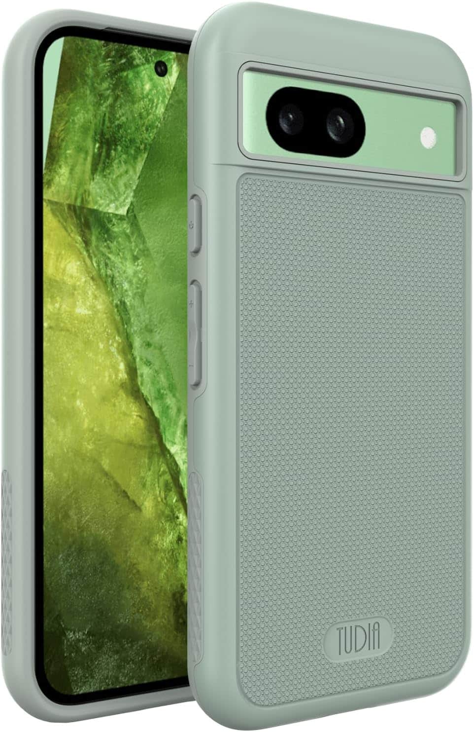TUDIA - MergeGrip for Google Pixel 8a Case Military Grade Phone Case - Green Lily