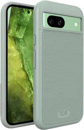 Front. TUDIA - TUDIA MergeGrip for Google Pixel 8a Case Military Grade Phone Case - Green Lily - Green Lily.