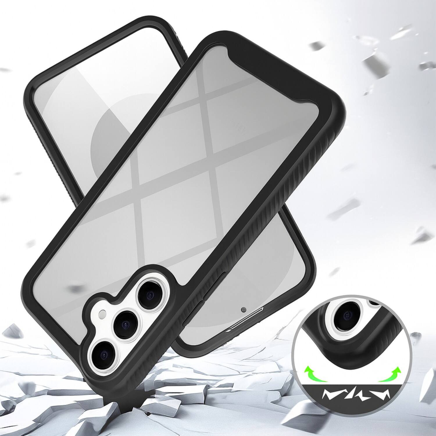 Alt View 2. SaharaCase - Raider Series Grip Case for Samsung Galaxy S25 FE - Scorpion Black - Black.