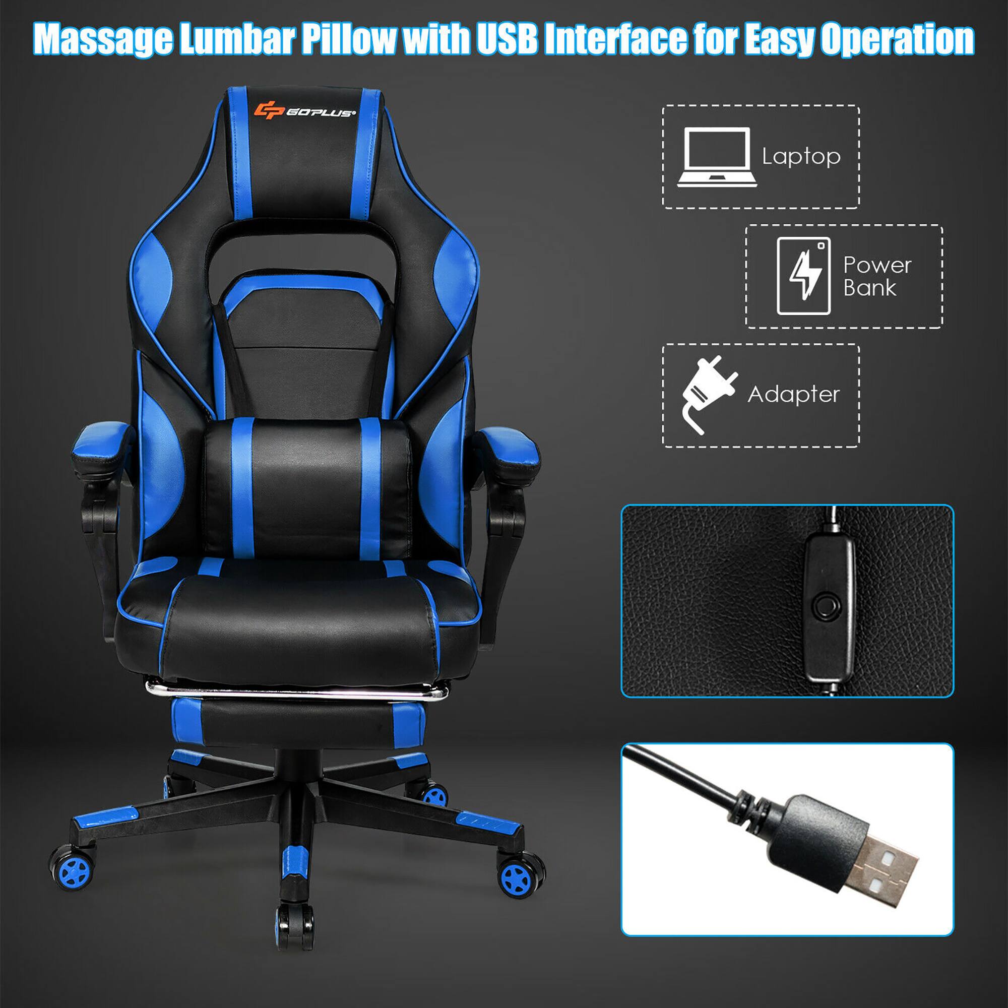 Massage Lumbar Pillow with USB Interface for Easy Operation BOPLUS Laptop Power Bank Adapter