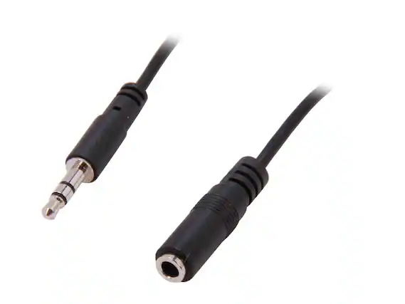 Front. StarTech.com - StarTech.com MU1MMFS 0.3" Slim 3.5mm Stereo Extension Audio Cable Male to Female.
