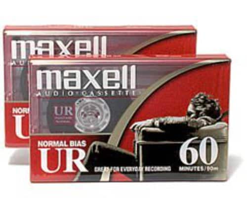 maxell  
AUDIO CASSETTE  

NORMAL BIAS  
UR  

60  
MINUTES/150M  

CREATED FOR EVERYONE RECORDING