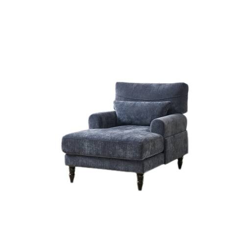 Front. Chery Life - Modern Chaise Lounge , Upholstered Indoor Leisure Sofa Chair for Bedroom, Living Room, Blue - Blue.