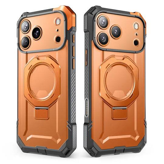 Left. SUPCASE - UB Grip Rugged MagSafe Case for iPhone 17 Pro Max – Heavy-Duty Protection with Magnetic Charging Support - Coral.