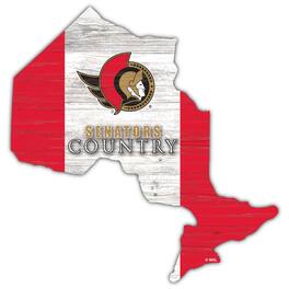 Fan Creations - Ottawa Senators 18'' x 18'' Flag Cutout Sign - Multicolor
