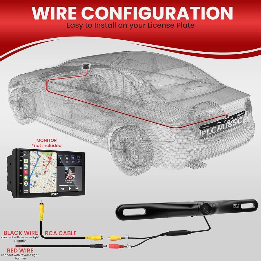 P7l Rear View Camera Hb Pyle Rear View Backup Camera with Built in Distance Scale Lines and ...