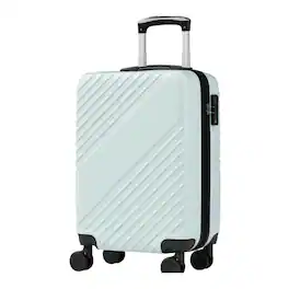 Yardgrace - 20" Hardside Checked Luggage, Expandable Hardshell Suitcase with 4 Multi-Directional Wheels, Scratch-Resistant - Green