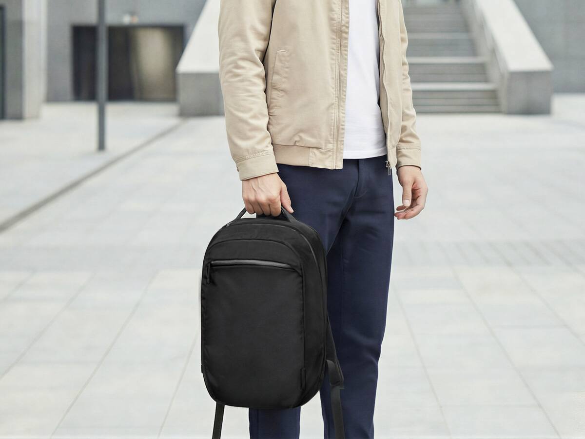Alt View 5. ALPAKA - ALPAKA Aero Pack 16L Laptop Backpack with 16" Sleeve Lightweight Water-Resistant Travel Commuter Backpack - Black Axoflux 210D.