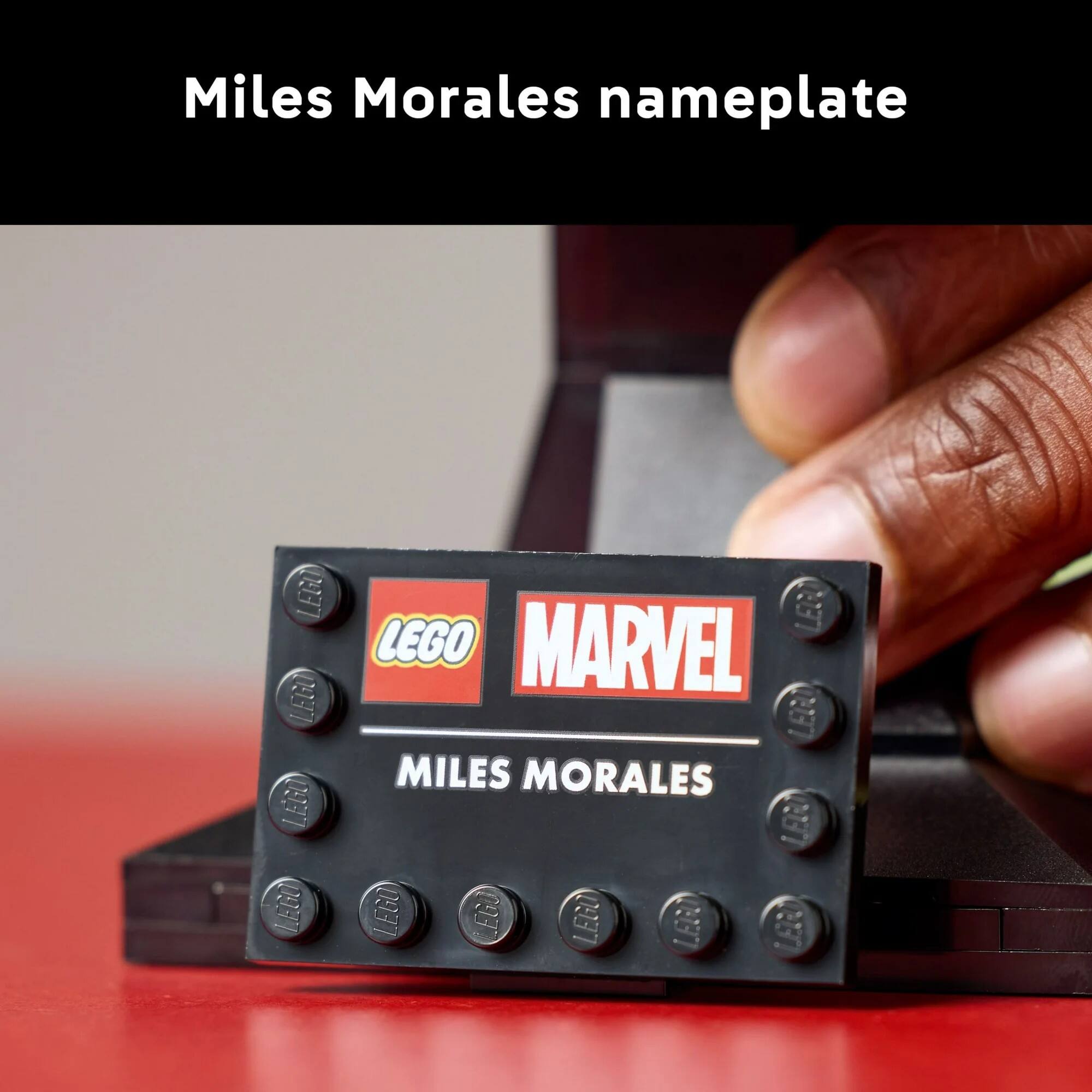 Miles Morales nameplate

LEGO MARVEL MILES MORALES