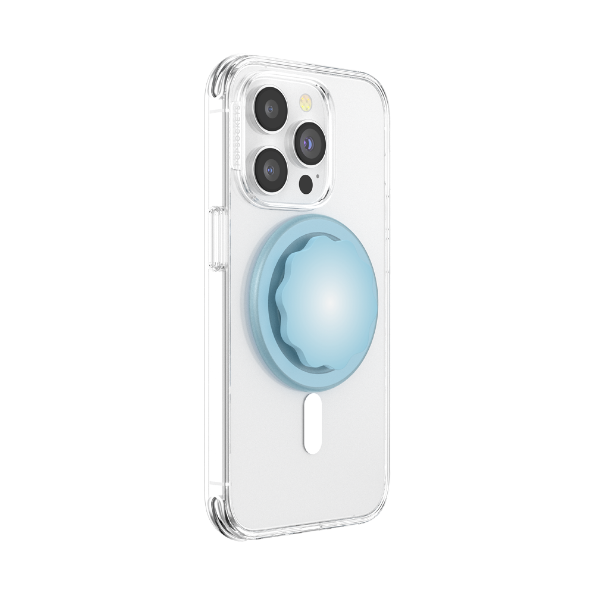 Alt View 1. PopSockets - MagSafe PopGrip Universal Magnetic Grip & Stand with Adapter Ring for Cell Phones - Molded Flower Blu-Sigh.