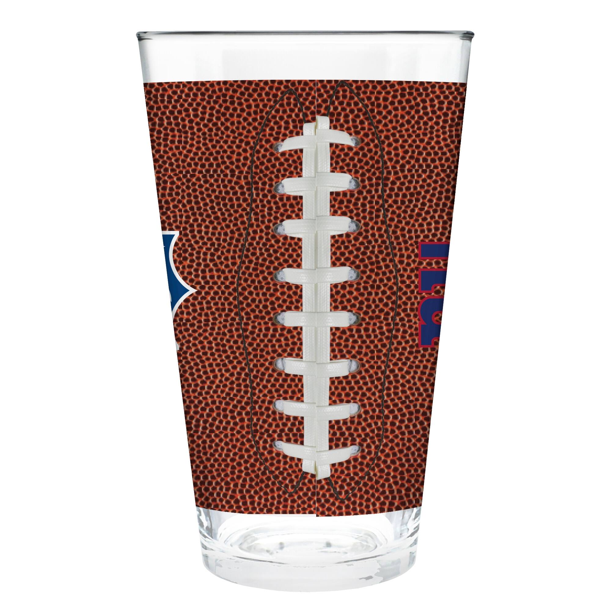 Alt View 2. Great American Products - New York Giants 16oz. Game Ball Pint Glass - Brown.