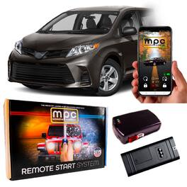 MPC - Smartphone Remote Starter For 2011-2020 Toyota Sienna -OEM Key Fob Activate - Black