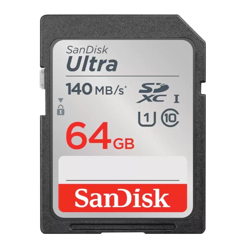 SanDisk Ultra 140 MB/s* SD XC I  
64GB  
10  
SanDisk