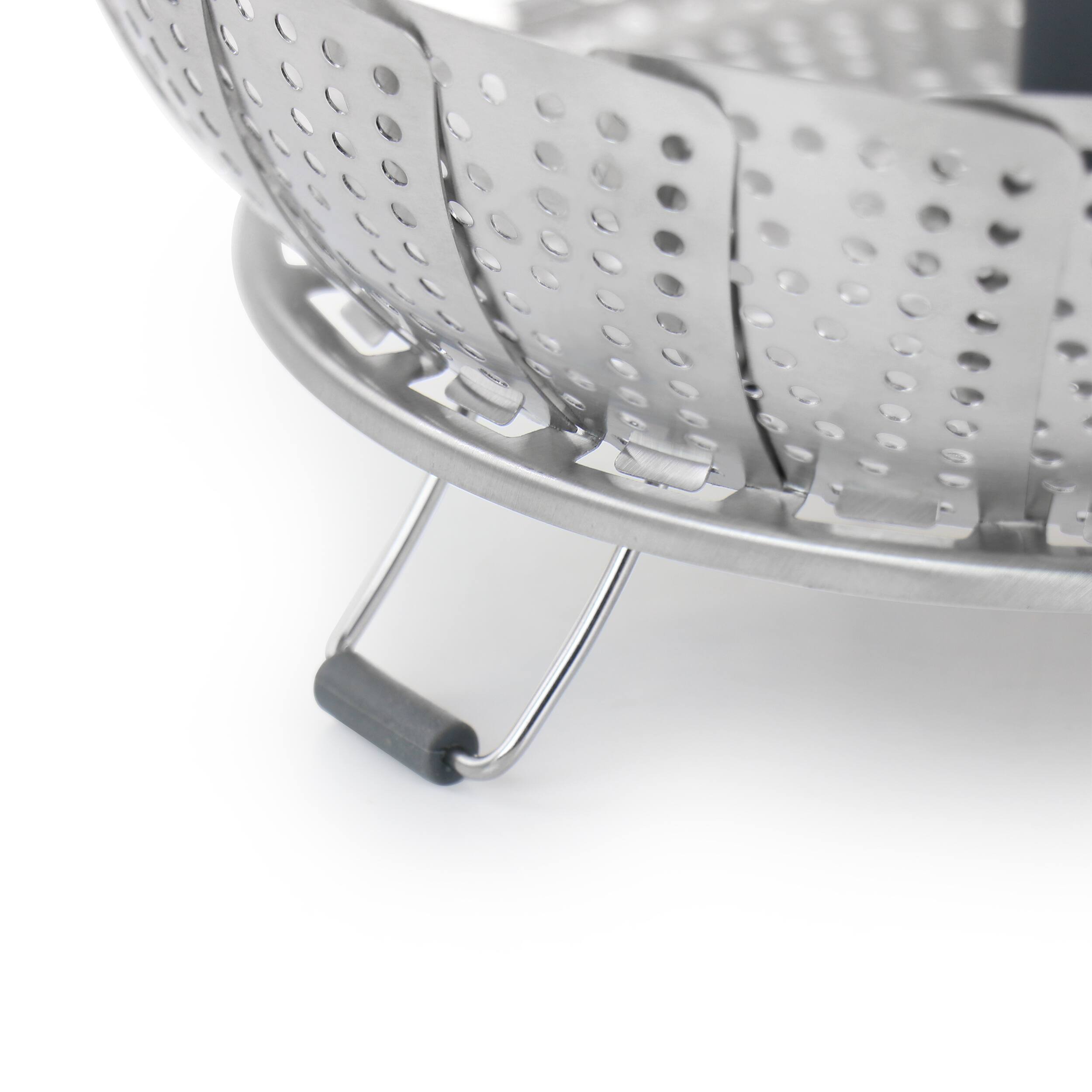 Alt View 3. Oster - Oster Bluemarine Expandable Stainless Steel Steamer Basket - Silver.