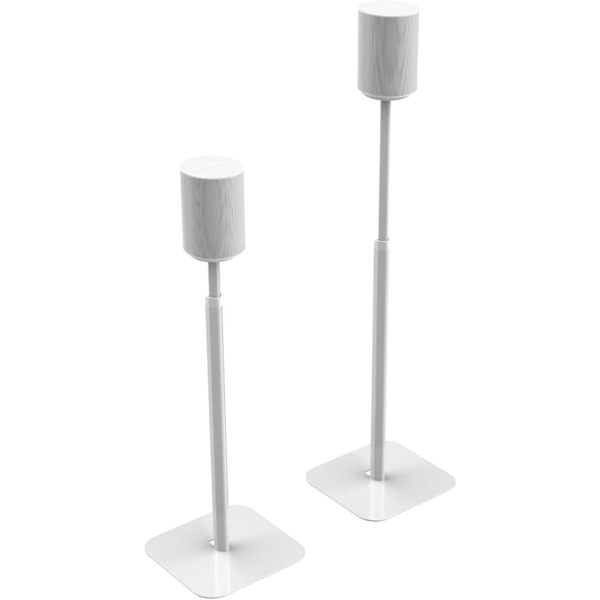 Alt View 5. Flexson - FLEXSON Essentials Adjustable Floor Stands for Sonos Era 100 (White, Pair) - "NA".
