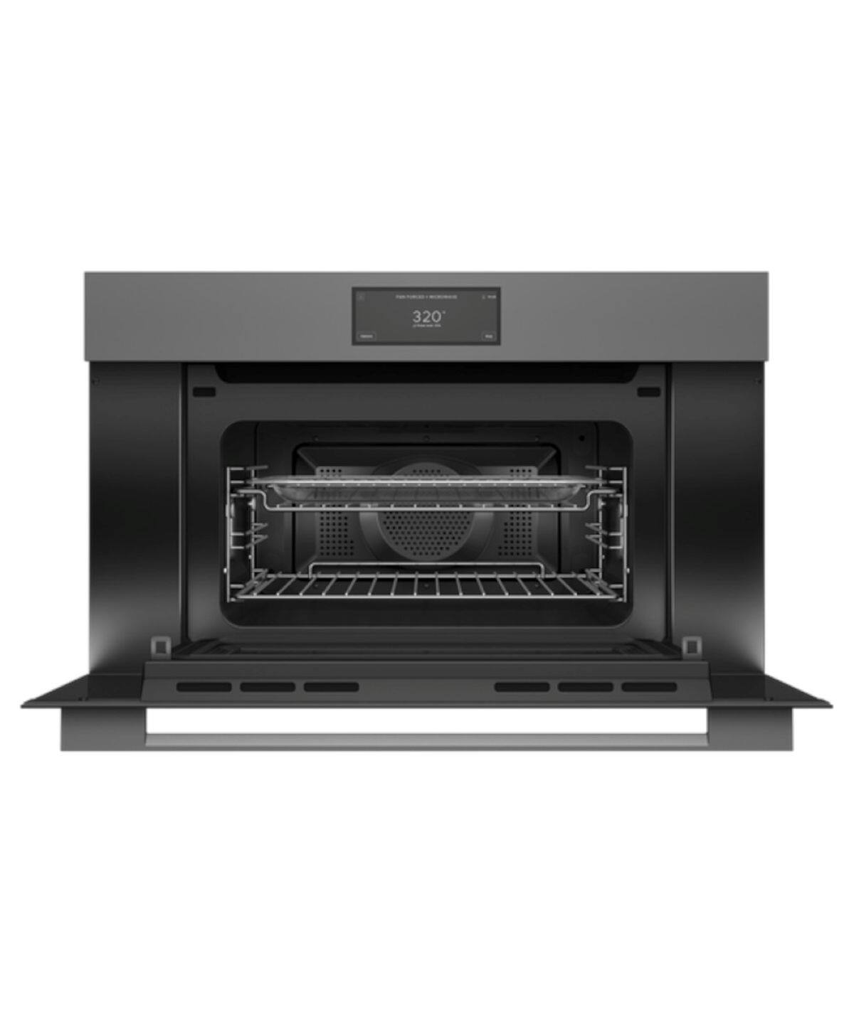 Alt View 11. Fisher & Paykel - 30" 1.7 Cu. Ft. Single Convection Speed Oven, 6.8" Touchscreen - Compact - Minimal Grey - Gray.