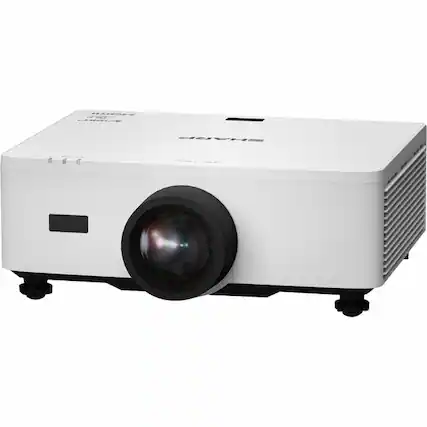 Front. Sharp - Sharp NEC Display XP-P601Q-W DLP Projector - 16:9 - Floor Mountable, Ceiling Mountable - 3840 x 2160 - Front, Rear, Rear - 1.07 Billion Colors (30-bit).