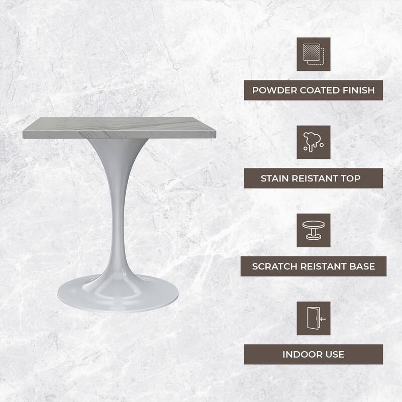 POWDER COATED FINISH  
STAIN RESISTANT TOP  
SCRATCH RESISTANT BASE  
INDOOR USE