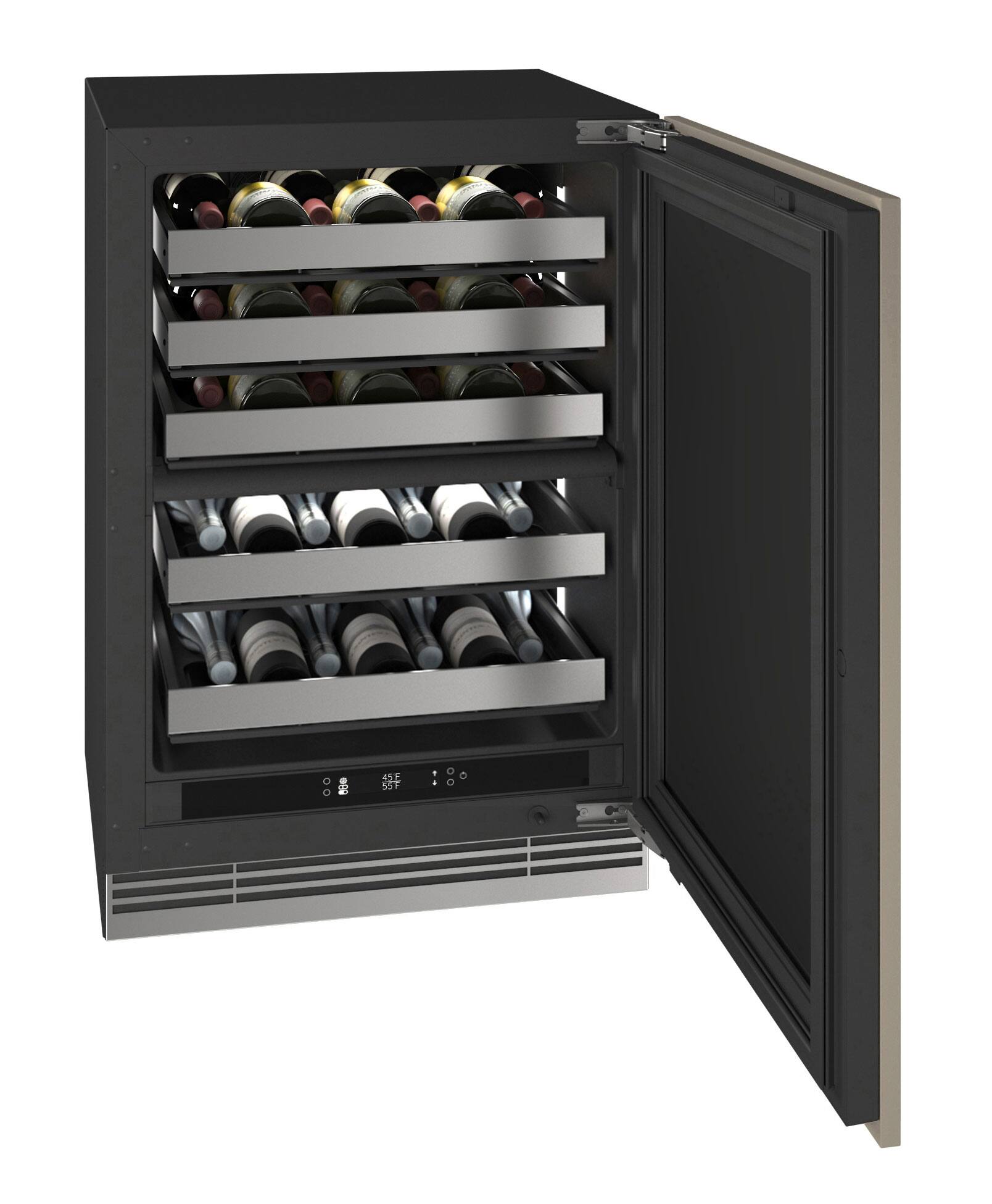Alt View 2. U-Line - 24"W. 5.1 Cu.Ft. Built-In Dual-Zone Wine Ref.-Panel Ready - Panel Ready.