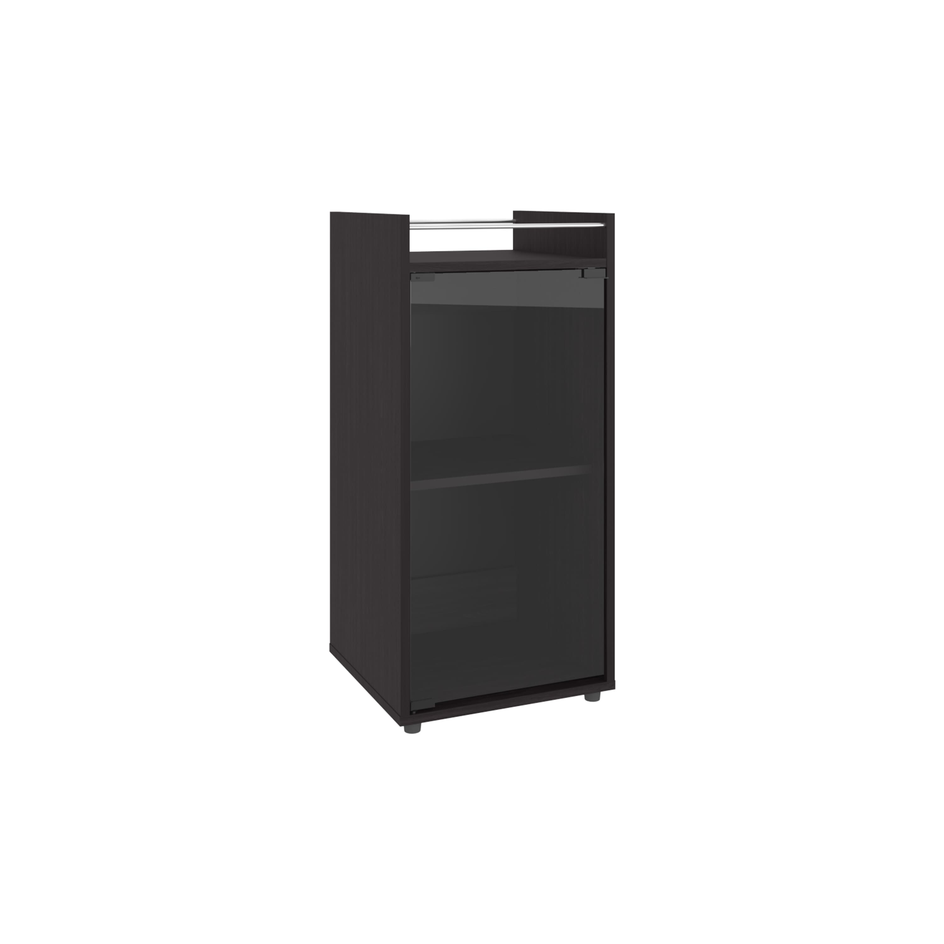 TuHome - Theba Minibar Cabinet Two Doors, Open Shelf and Compact Design, Modern Bar Storage, Bar Room - Black