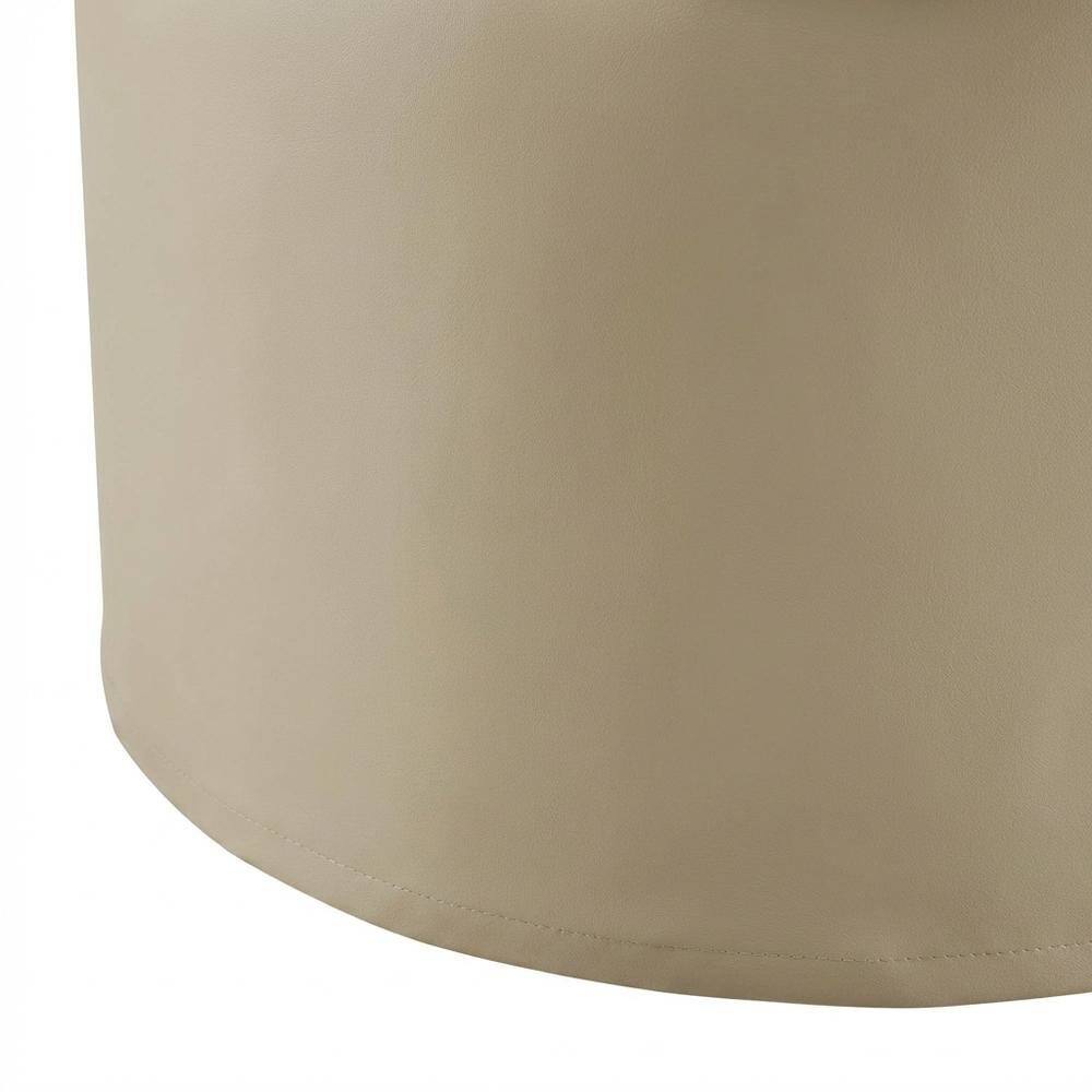Alt View 3. FurniFact - Round outdoor coffee table furniture cover for weatherproof protection - Tan.