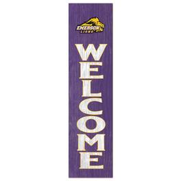 Jardine - Emerson College Lions 12'' x 48'' Welcome Outdoor Leaner - Purple