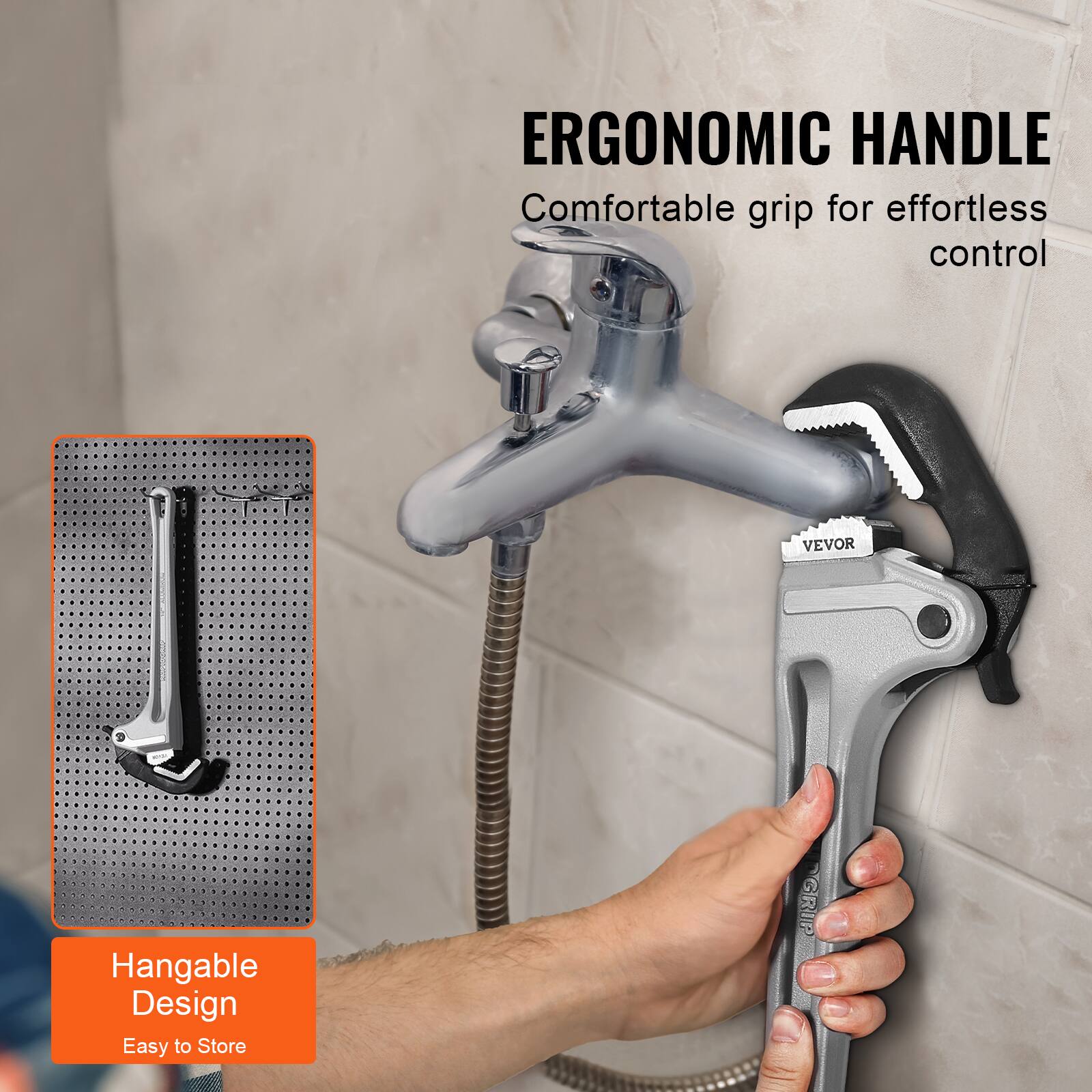 ERGONOMIC HANDLE  
Comfortable grip for effortless control  

Hangable Design  
Easy to Store  

VEVOR