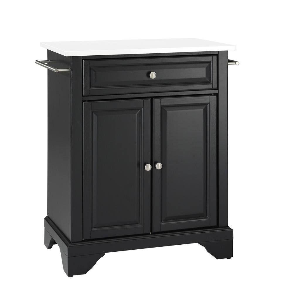 Alt View 1. Crosley Furniture - Lafayette Stone Top Portable Kitchen Island/Cart - Black.