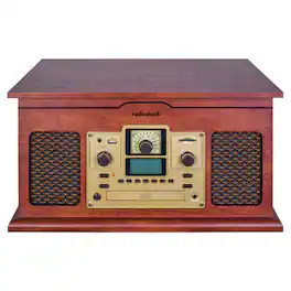 RadioShack - Vintage Turntable with Bluetooth and FM Radio – 4001791 - Brown