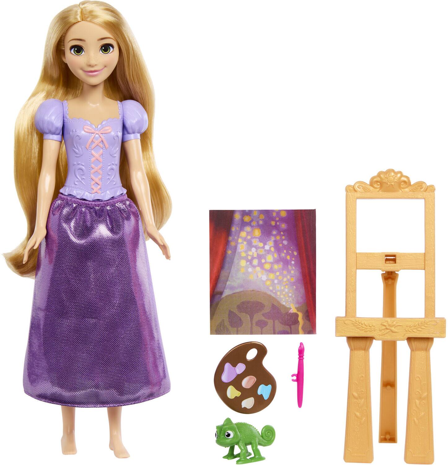 Alt View 4. Mattel - Disney Princess Art Stories: Rapunzel Fashion Doll Set   - COLLECTIBLES - Multicolor.