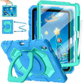Fintie - Case for iPad 11th Gen 11" 2025 (A16) & 10th Gen 10.9" 2022 Cover w/Screen Protector & Rotating Stand & Shoulder Strap - Blue